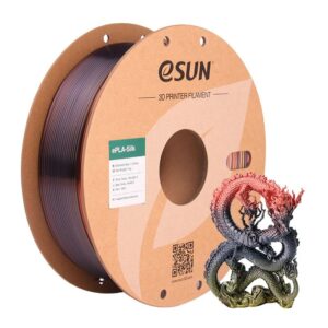 Катушка пластика ESUN PLA-Silk Rainbow 1,75мм 1кг - красный;синий;золотой
