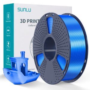 Пластик на разборной катушке Sunlu PLA-Silk 1,75мм 1кг - синий