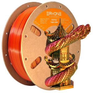 Катушка пластика ERYONE PLA-Silk Tri-Color 1,75мм 1кг - черный;красный;золотой